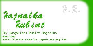 hajnalka rubint business card